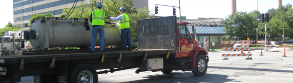 dimech Staff on site with truck